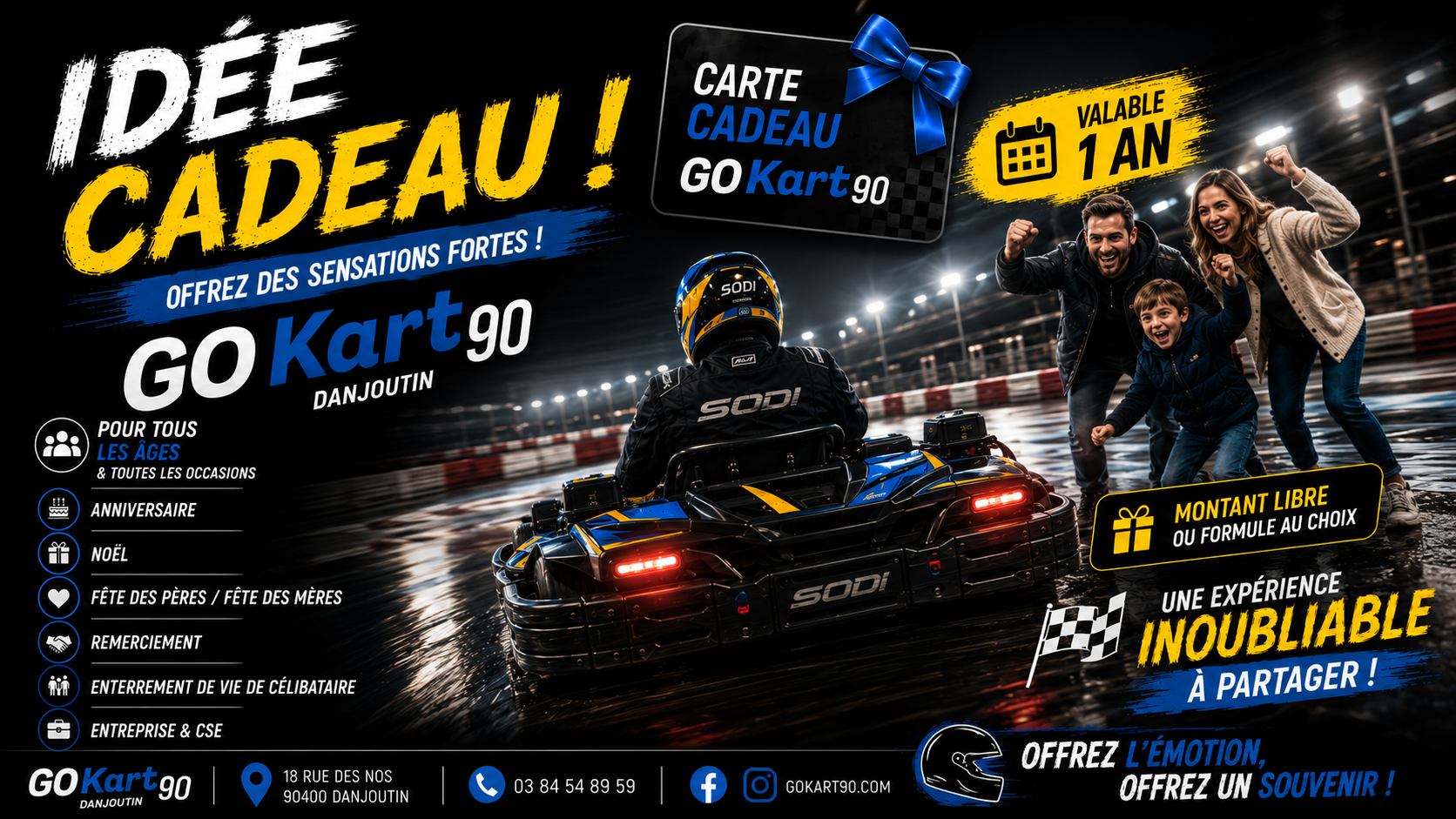 Carte cadeau GO KART 90